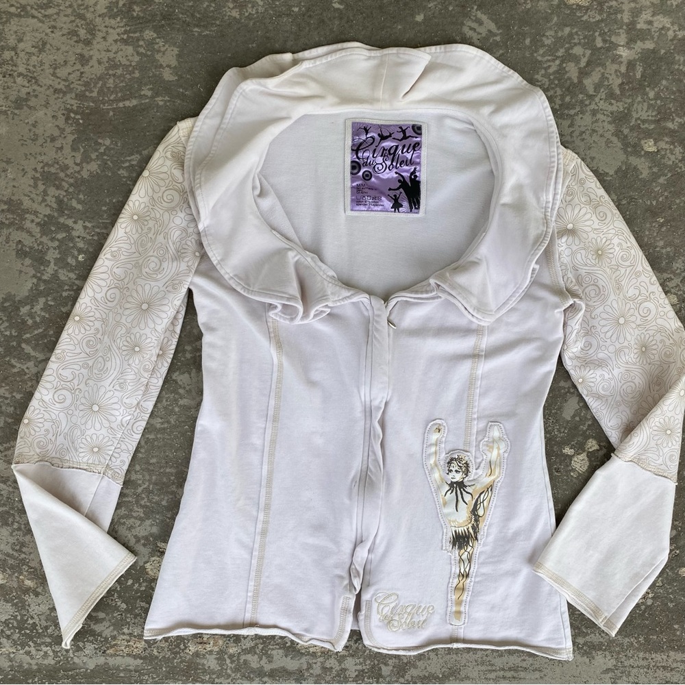 Cirque du Soleil Ruffle Collar Zippered Sweatshirt